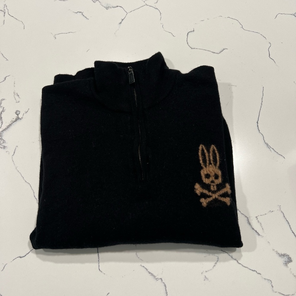 *FINAL PRICE* psycho bunny black wool sweater